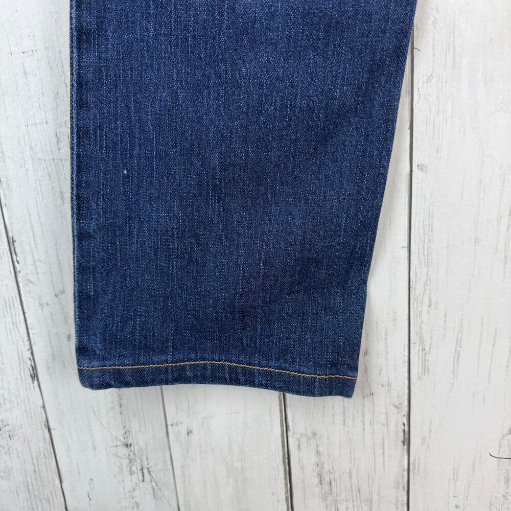 PRADA Dark Blue Stretch Denim Contour Fit Straight Leg High Rise Jeans Size 29 - Picture 7 of 16